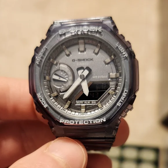 Woman's Casio G-Shock Translucent Gray Watch - Picture 1 of 3